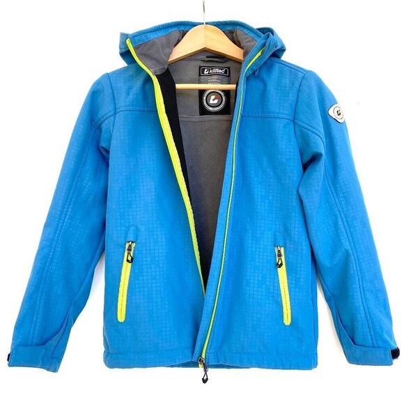 Killtec Softshell Hooded Jacket Boys Size 12 Windproof Fleece Blue Sports Outdoo - Picture 3 of 16